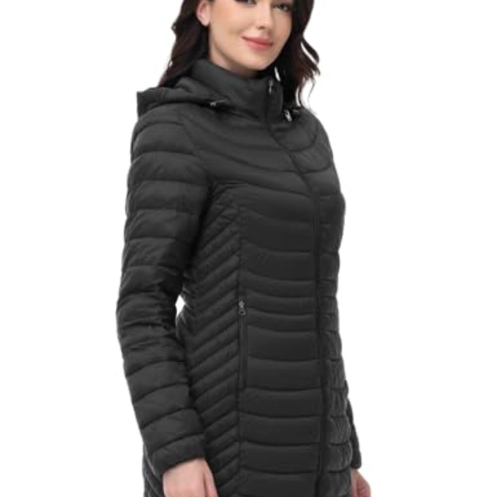 Mid-Length Packable Puffer Jacket Lightweight War… - image 3